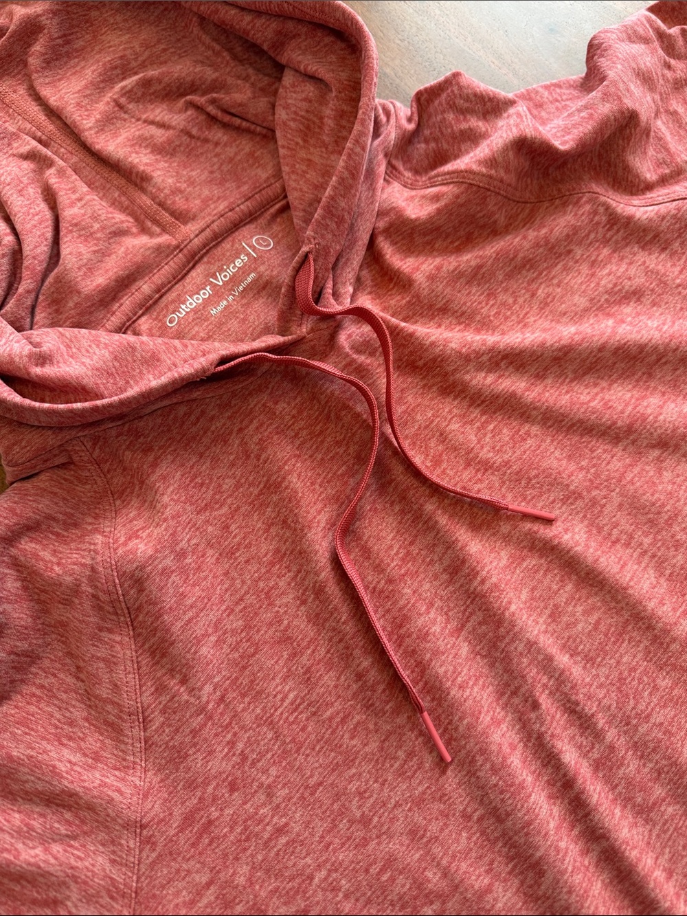 Outdoor Voices Women’s Heathered Rose Pullover Hoodie Size Large - Picture 4 of 16